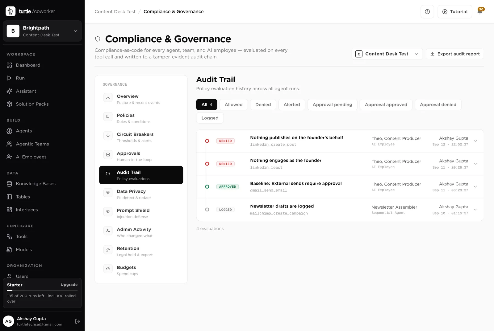 Audit trail