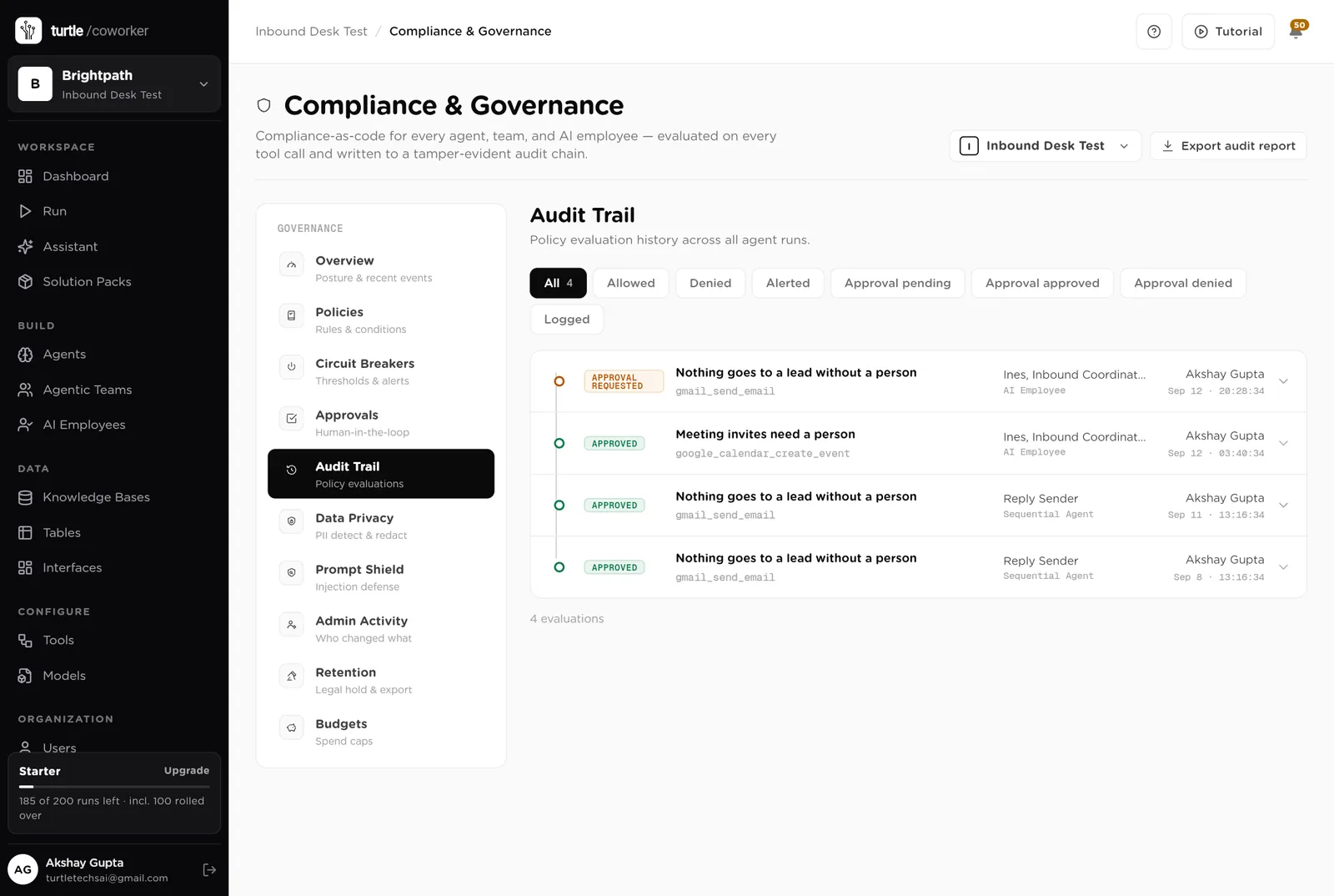 Audit trail