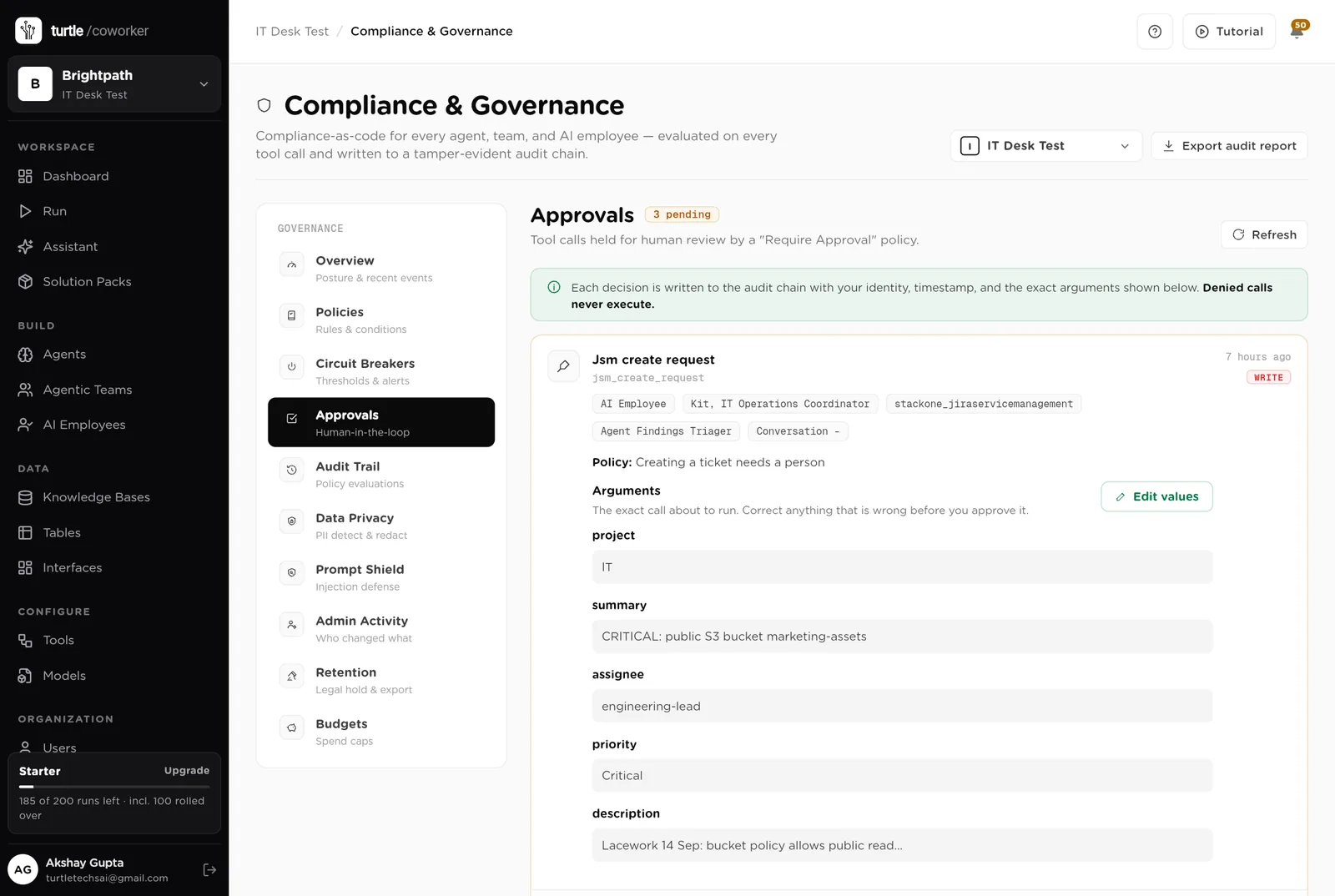 Approvals