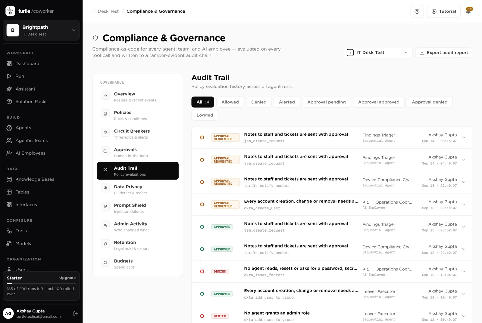 Audit trail